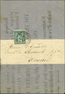 Càd BOURBRIAC / COTES DU NORD Sur Affiche Sous Bande Complète Pour Rennes. 1877. - SUP. - 1877-1920: Période Semi Moderne