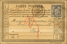 Càd T 17 ANGERS (47) / N° 77 Taxe 25 Manuscrite Rouge Sur CP (échantillons). 1877. - TB. - R. - 1877-1920: Semi-moderne Periode