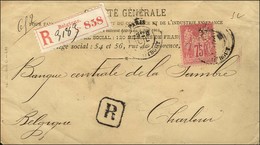 Càd PARIS / R. TAITBOUT / N° 81 Perforé Sur Lettre Recommandée à Entête De La Société Générale Pour La Belgique. Au Rect - 1877-1920: Periodo Semi Moderno