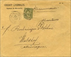 Càd MARSEILLE / N° 82 Avec Perforation CL Sur Lettre 3 Ports Recommandée Pour L'Allemagne. 1892. - TB. - 1877-1920: Semi Modern Period