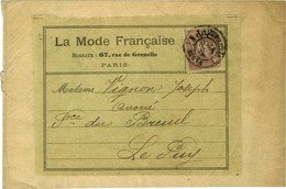 Càd IMPRIMES / PARIS PP 1 / N° 88 Avec Cale à La Place Du Quantième (bande Préoblitérée) Sur Bande De Journal LA MODE FR - 1877-1920: Semi Modern Period