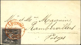 Cachet Rouge Imprimé PP / N° 89 Sur Enveloppe Carte De Visite Pour Ramberwillers. 1877. - SUP. - 1877-1920: Semi Modern Period