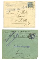 Lot De 2 Papiers D'affaires Annotés Affranchis Avec N° 90. - TB. - 1877-1920: Periodo Semi Moderno