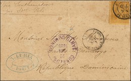 Càd PARIS A CALAIS 2° / N° 92 Sur Lettre Pour Santo Domingo (République Dominicaine), Càd D'arrivée Au Recto. 1883. - TB - 1877-1920: Periodo Semi Moderno