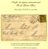 Càd PARIS / R. MILTON / N° 93 Sur Lettre Pour Mayaguez. 1880. - TB. - R. - 1877-1920: Semi Modern Period