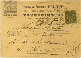 Càd TOURCOING  / NORD / N° 96 Sur Lettre Au Tarif Frontalier Pour Mouscron. 1899. - TB / SUP. - 1877-1920: Periodo Semi Moderno