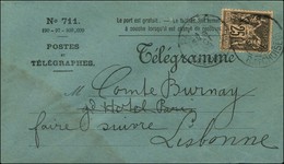 Càd PARIS / R. DE CHOISEUL / N° 97 Sur Télégramme Pour Lisbone. 1898. - SUP. - R. - 1877-1920: Periodo Semi Moderno