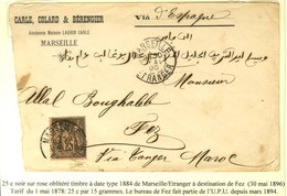 Càd MARSEILLE / ETRANGERS / N° 97 Sur Lettre Pour Fez. 1896. - TB. - 1877-1920: Semi Modern Period