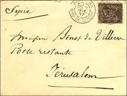 Càd PARIS 84 / Bard DE CLICHY / N° 97 Sur Lettre Adressée à Jérusalem. Au Verso, Càd De Passage ALEXANDRIE Et JAFFA. 188 - 1877-1920: Semi Modern Period