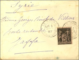 Càd LE HAVRE / SEINE INFre / N° 97 Sur Lettre Adressée à Jaffa. Au Verso, Càd D'arrivée. 1887. - TB. - 1877-1920: Semi Modern Period