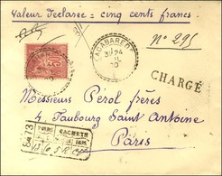 Càd FB LACABAREDE / N° 98 Sur Lettre Chargée, Descriptif Au Recto. 1900. - TB / SUP. - 1877-1920: Periodo Semi Moderno