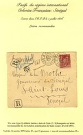 Càd PARIS 15 / R. BONAPARTE 20 AVRIL 93 / N° 98 Sur Lettre Recommandée Adressée Au Gouverneur Du Sénégal à St Louis Au T - 1877-1920: Semi-Moderne