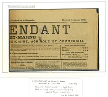 Oblitération Typo / N° 107 Sur Journal Entier ' L'Indépendant De Seine Et Marne ' Daté Du 6 Janvier 1904. - TB. - 1921-1960: Période Moderne