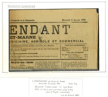 Oblitération Typo / N° 107 Sur Journal Entier ' L'Indépendant De Seine Et Marne ' Daté Du 6 Janvier 1904. - TB. - 1921-1960: Periodo Moderno