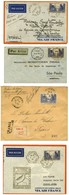 Lot De 4 Lettres Affranchies Avec N° 261 (une Chargée Et 3 Pour L'étranger). - TB. - 1921-1960: Periodo Moderno