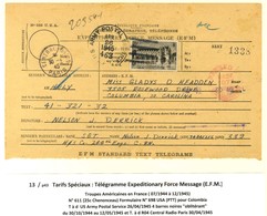 Oblitération / N° 611 Sur Télégramme Expeditionary Force Message. 1945. - TB. - R. - 1921-1960: Période Moderne