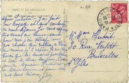 Oblitération / N° 654 Sur CPO Pour La Belgique. 1945. - TB. - 1921-1960: Période Moderne
