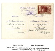 Oblitération / N° 661 Sur Carte Pour La Belgique. 1944. - TB / SUP. - R. - 1921-1960: Période Moderne