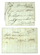 Lot De 2 Lettres : P. N° 1. P. / BELLEY An 13 Et P. 1. P. / NANTUA Pour La Suisse 1822. - SUP. - Other & Unclassified