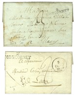 Lot De 2 Lettres : 2 / MONCORNET An 12 Et Autre Type 1829. - SUP. - Autres & Non Classés