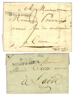 Lot De 2 Lettres De ROSOY-S-SERRE : 1 PD 1825 Et  1 PP 1824. - SUP. - Altri & Non Classificati