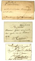 Lot De 3 Lettres De PAMIERS : 1 PD 1792, Idem 1812 Et 1 PP 1820. - SUP. - Autres & Non Classés