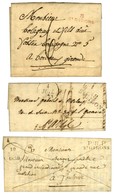 Lot De 3 Lettres De ST GIRONS : 1 PD Rouge 1822, Idem 1828 Et 1 PP 1830. - SUP. - Autres & Non Classés