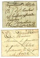 Lot De 2 Lettres De VILLEFRANCHE : 1 PD 1804 Et 1 PP 1821. - SUP. - Altri & Non Classificati