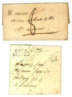 Lot De 2 Lettres De RUFFEC : PD Rouge 1825, PP 1830. - SUP. - Altri & Non Classificati