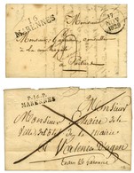 Lot De 2 Lettres De MARENNES : 1 PD 1829 Et 1 PP 1827. - SUP. - Altri & Non Classificati