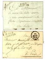 Lot De 2 Lettres De SAINTES : 1 PP 1802 Et Idem 1828. - SUP. - Altri & Non Classificati