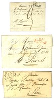 Lot De 3 Lettres De BERNAY : 1 PD Rouge 1817, Idem 1824 Et 1 PP 1825. - SUP. - Altri & Non Classificati