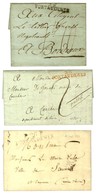 Lot De 3 Lettres De PONT-AUDEMER : 1 PD An 4, Idem Rouge An 9 Et 1 PP 1827. - SUP. - Altri & Non Classificati