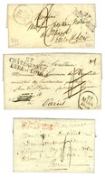 Lot De 3 Lettres De Châteauneuf / Eure Et Loire : 1 PD Rouge 1820 , Idem 1828 Et Idem 1830. - TB / SUP. - Sonstige & Ohne Zuordnung