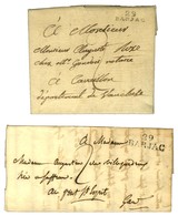 Lot De 2 Lettres De Barjac : 1 PD An 12 Et Idem 1822. - TB / SUP. - Andere & Zonder Classificatie