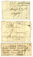 Lot De 3 Lettres De Lisle En Jourdain : 1 PD 1807, Idem Rouge 1821 Avec Au Verso DEB. 30 / TOULOUSE Et Idem 1828. - SUP. - Altri & Non Classificati