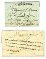 Lot De 2 Lettres De La Tête De Buch : 1 PD Daté Le 5 Senculotine (An 7) Et Idem 1826. - SUP. - Altri & Non Classificati