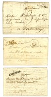 Lot De 3 Lettres De Lesparre : 1 PD 1813, Idem 1817 Et 1 PP 1830. - SUP. - Altri & Non Classificati
