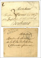 Lot De 2 Lettres De Pauillac : 1 PD 1822 Et 1 PP 1831. - SUP. - Andere & Zonder Classificatie