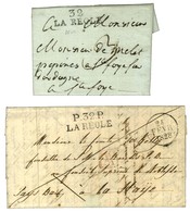 Lot De 2 Lettres De La Réole : 1 PD 1802 Et 1 PP 1828 Pour Les Pays Bas. - SUP. - Andere & Zonder Classificatie