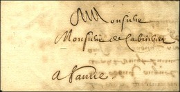 Lettre Avec Texte Daté De Montpellier Adressée En Franchise à Vannes. 1667. - TB / SUP. - Altri & Non Classificati