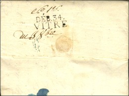 DEB. 34. / VITRE Sur Lettre Avec Texte Daté 1825. - SUP. - R. - Altri & Non Classificati