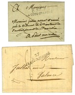 Lot De 2 Lettres De La Cote St André : 1 PD 1827 Et 1 PP 1812. - SUP. - Andere & Zonder Classificatie