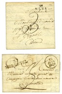 Lot De 2 Lettres : 37 / MENS 1826 Et 37 / MORESTEL 1829. - SUP. - Andere & Zonder Classificatie