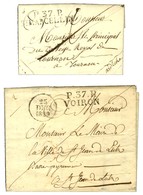 Lot De 2 Lettres : P.37.P. / ST MARCELLIN 1827 Et P.37.P. / VOIRON Dateur A 1829. - SUP. - Altri & Non Classificati