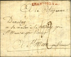 CHAMPIGNY S. Me (R) Sur Lettre Avec Texte Daté De Champigny. 1793. - TB / SUP. - R. - Other & Unclassified
