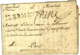 CLERMONT F (L N° 8) + '' Franc '' (L N° 11) Sur Lettre Avec Texte Daté 1767. - TB. - Altri & Non Classificati