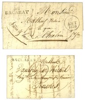 Lot De 2 Lettres : 52 / BACCARAT 1818 Et 52 / BACARAT 1830. - SUP. - Autres & Non Classés