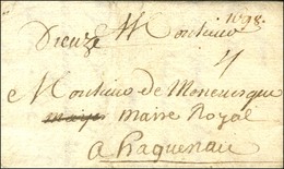 '' Dieuze '' '' 1698 '' Sur Lettre Avec Texte Daté à La Saline De Dieuze Le 10 Novembre 1698 Pour Haguenau. - TB / SUP.  - Autres & Non Classés