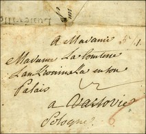 LUNEVILLE (L N° 4) Au Verso D'une Lettre Avec Texte Daté Du 25 Avril 1782 Adressée En Franchise à Varsovie. - TB. - R. - Autres & Non Classés